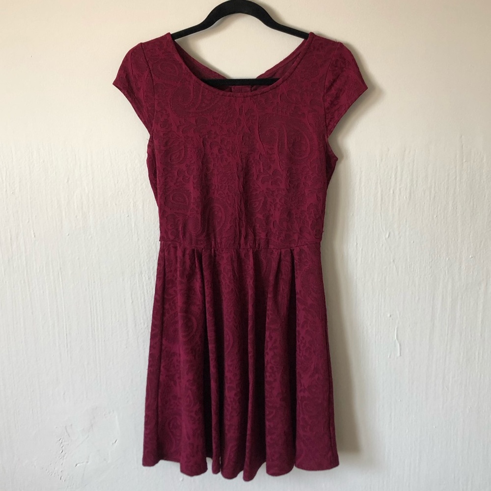 Maroon skater dress